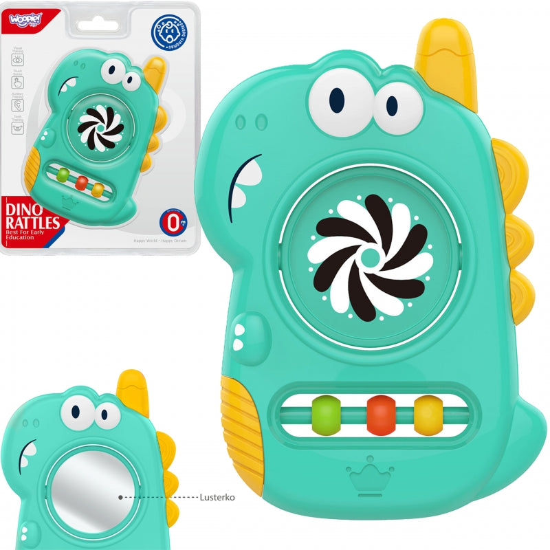WOOPIE Sensorisch Speelgoed  voor Baby's Bijtspeeltje, Spiegel Dino