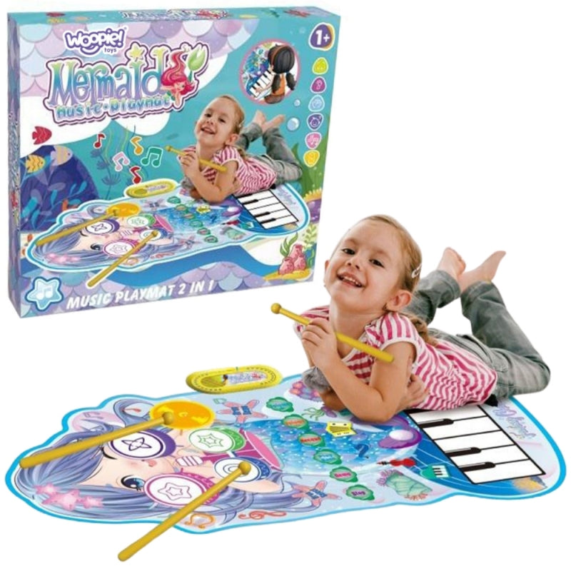 WOOPIE Spelegoed Muziekmat Zeemeermin met Interactieve Drum