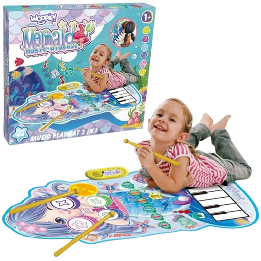 WOOPIE Spelegoed Muziekmat Zeemeermin met Interactieve Drum
