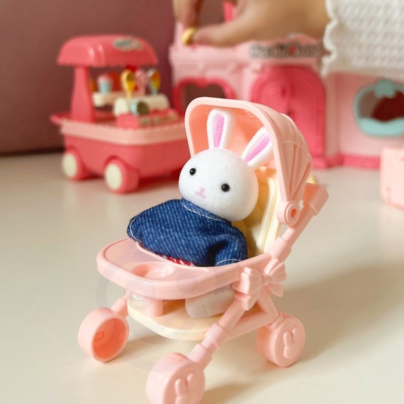 WOOPIE Speelgoed Kleurrijk Poppenhuis met 3 verdiepingen, figuurtjes en accessoires