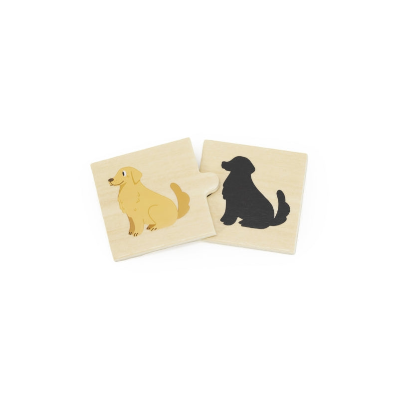 VIGA Houten Dieren Memorie Schaduwpuzzel
