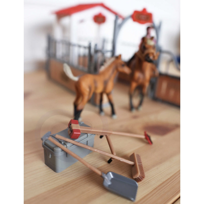 WOOPIE Speelset Paardenstal met Figuren 18 stuks