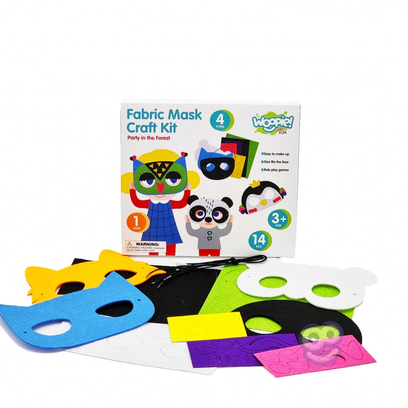 WOOPIE ART&FUN Creatieve DIY Set maskers - Maak je eigen maskers - 4 stuks