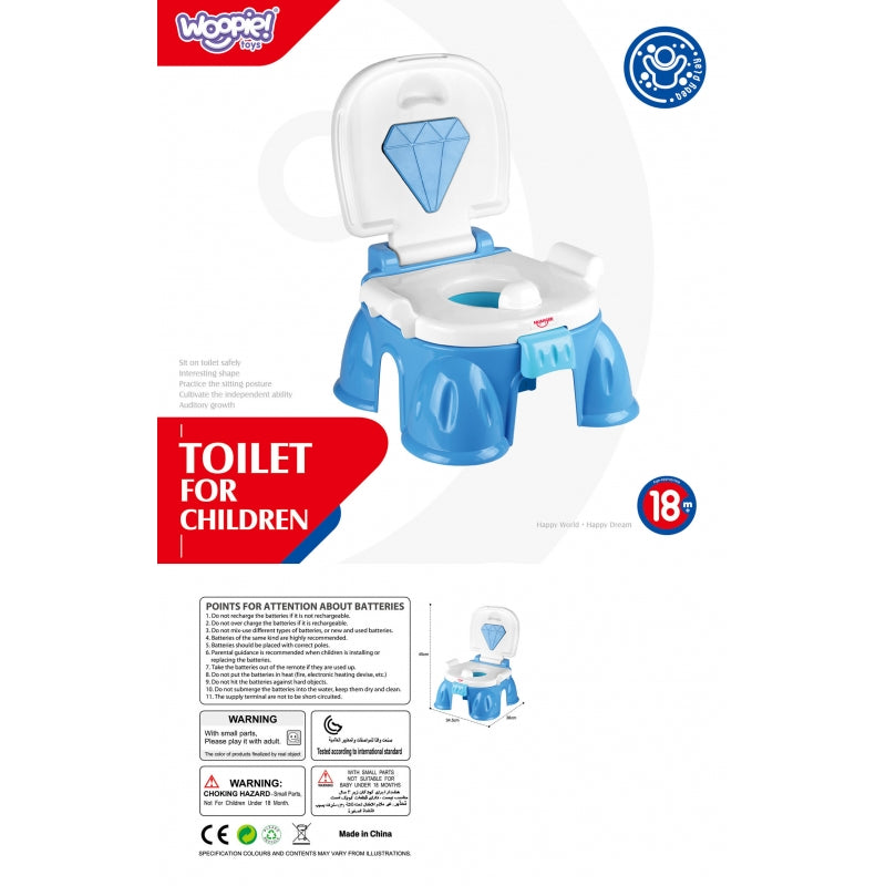 WOOPIE Eerste Potje voor Kinderen met Muziek, Potje, Stoel en Trapje in Eén, Roze