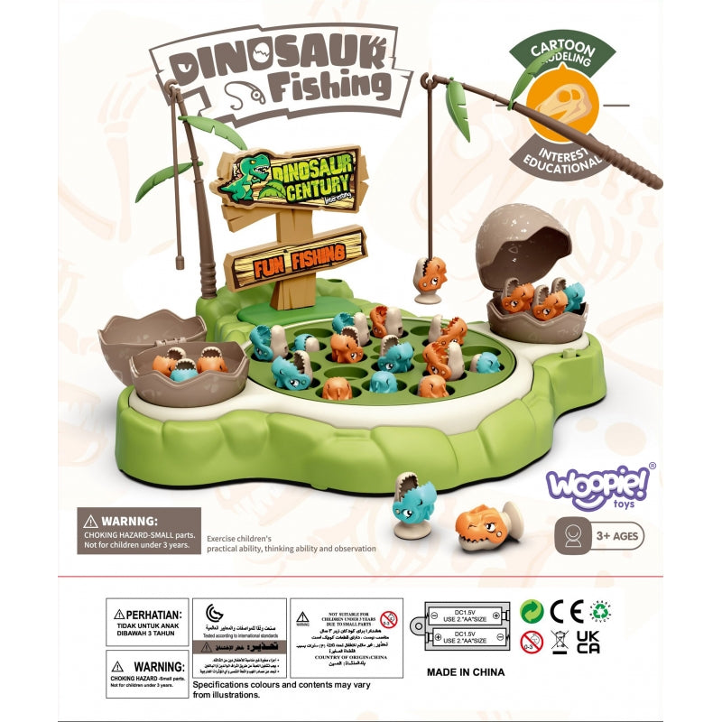 WOOPIE Spel Vissen Vangen van Dinosaurusvisjes met 2 Hengels