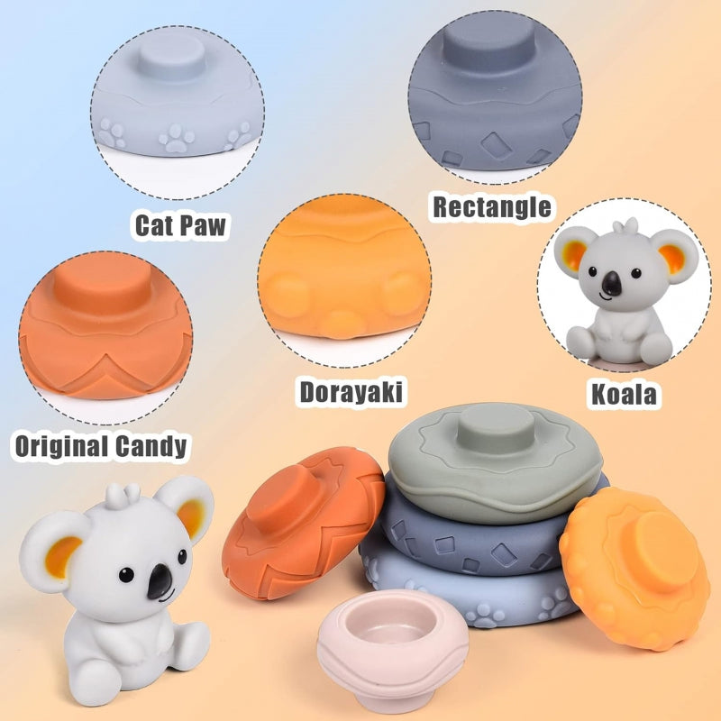 WOOPIE Educatief Stapelspel en  Bijtspeeltje Koala voor Baby's