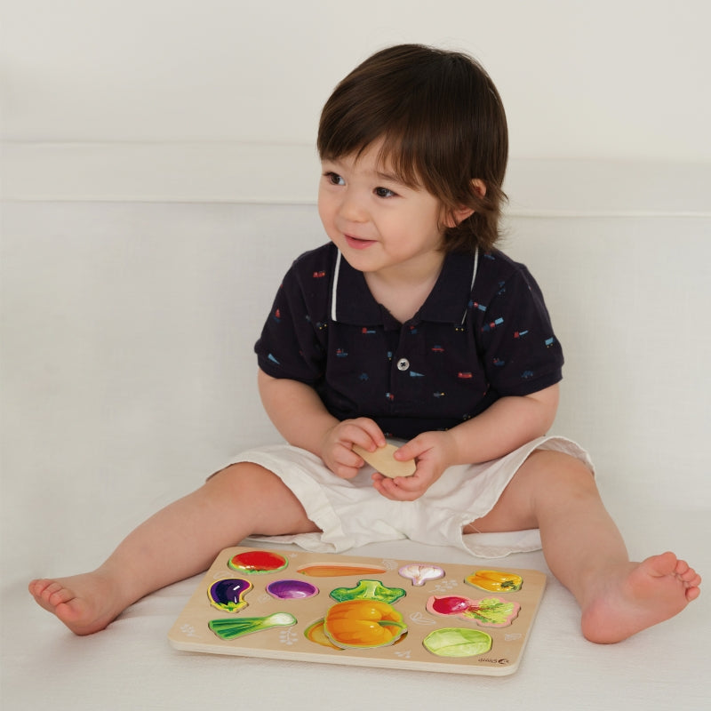 CLASSIC WORLD Houten Montessori Puzzel Groenten