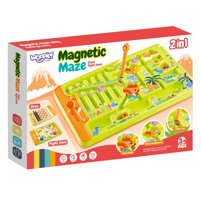 WOOPIE Magnetyczny Labirynt 2w1 Gra Chińczyk