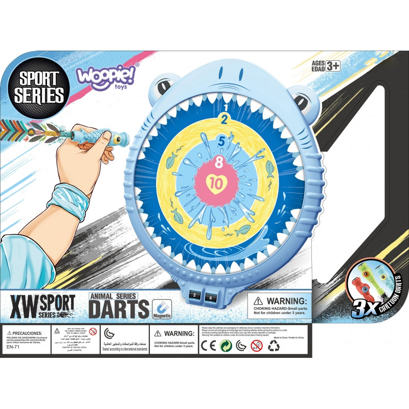 WOOPIE Speelgoed Dartbord vrolijke haai voor kinderen