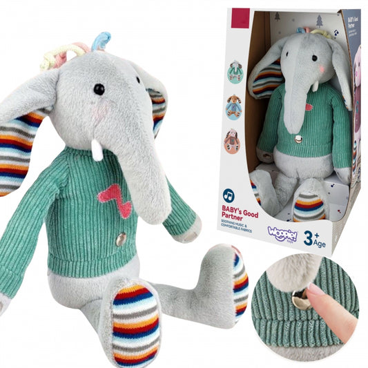WOOPIE Interactieve Knuffelolifant met Geluid en Licht voor Baby's