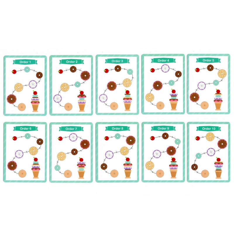 WOOPIE GREEN Houten ijsje Puzzel 12 stuks - Montessori speelgoed