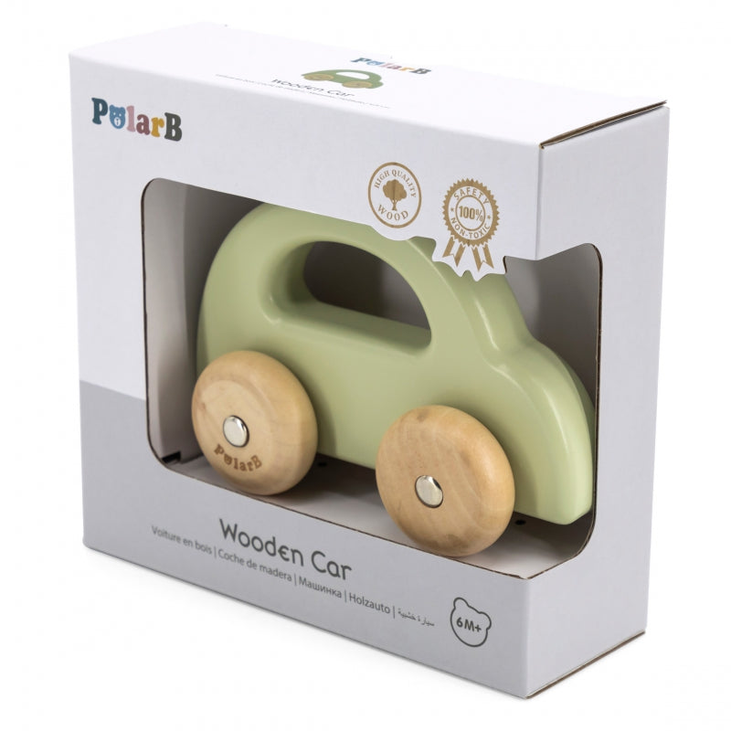VIGA Houten Duwauto Groen