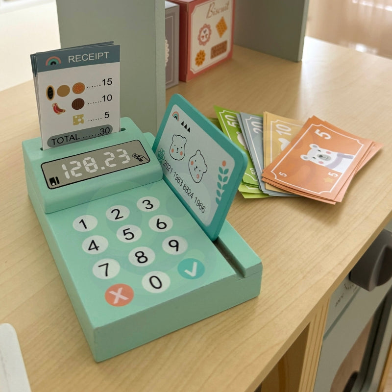WOOPIE Grote multifunctionele 5-in-1 Winkelkraam, Supermarkt, Restaurant, Café & Keuken 73 onderdelen