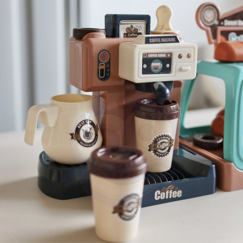 WOOPIE speelgoed Koffiebar, Koffiezetapparaat + Koekjesvitrine