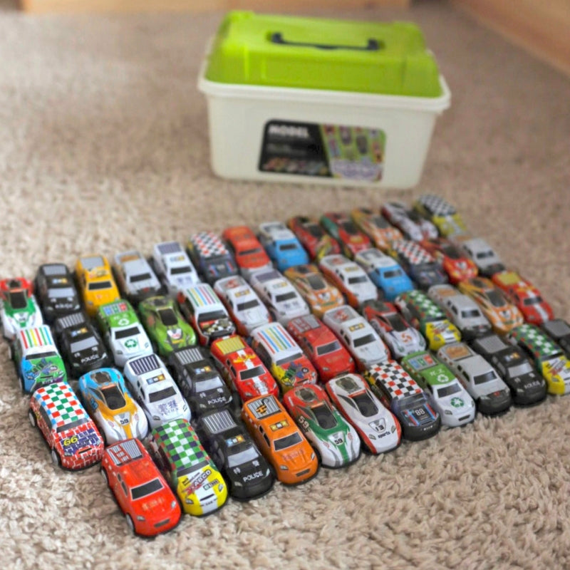 WOOPIE Speelgoed Raceauto Set,  50 diverse speelgoed Auto’s in Doos