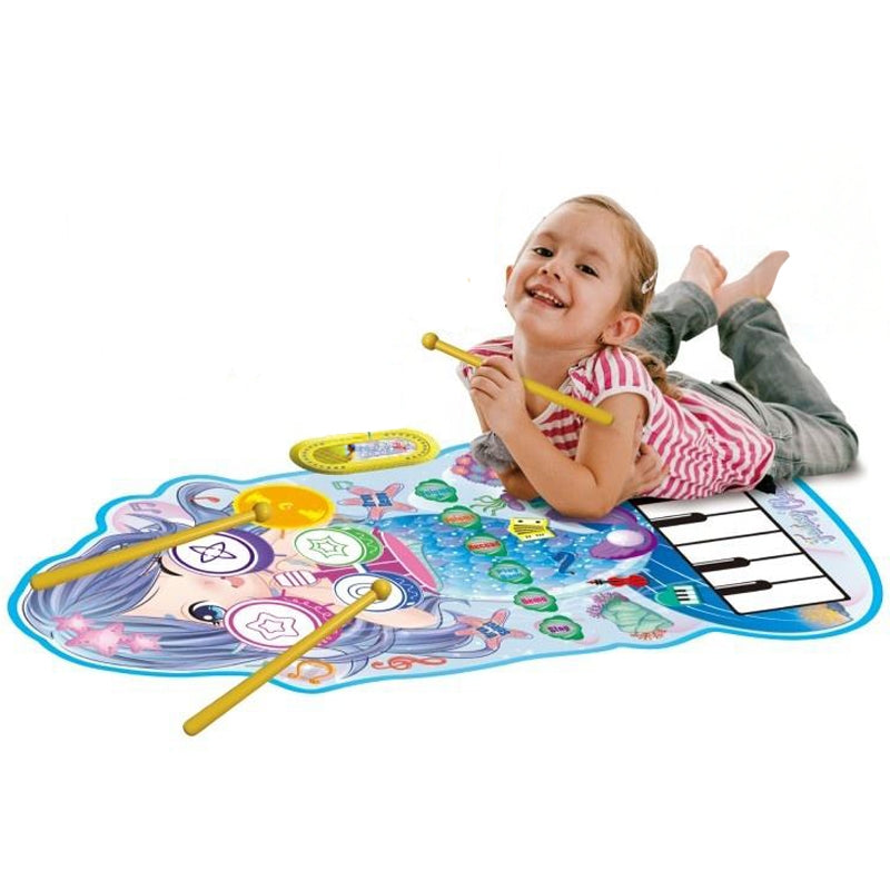 WOOPIE Spelegoed Muziekmat Zeemeermin met Interactieve Drum