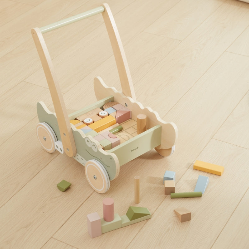 Viga Houten Blokkenkar Duwmachine