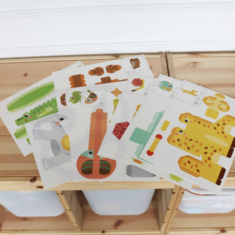 WOOPIE ART&FUN Origami set - Knutsel 3D dieren - 10 Dieren