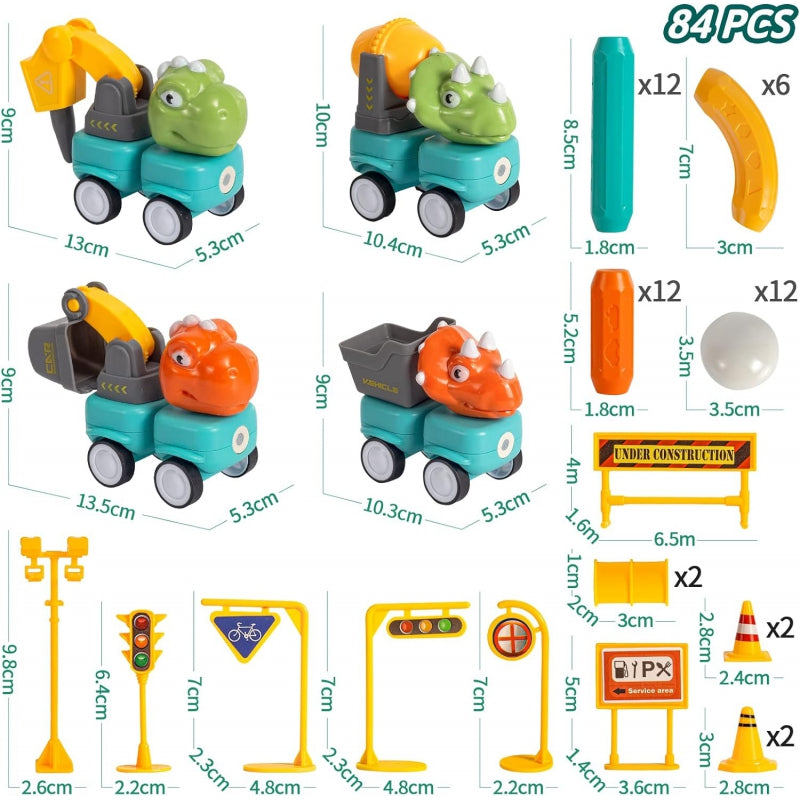 WOOPIE Magnetische Bouwblokken 84 stuks – Dinosaurus Constructieset