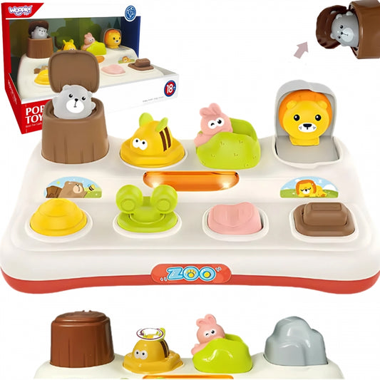 WOOPIE  Pop-up Dierentuin Diertjes spel voor Baby's, Educatief Speelgoed