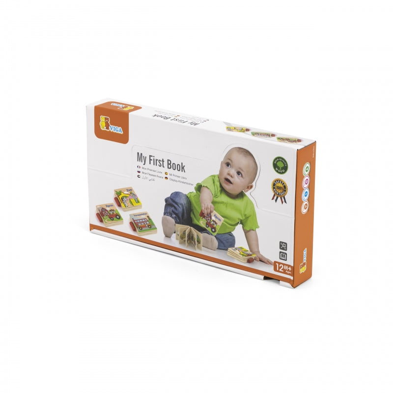 VIGA Mijn Eerste Houten Boekje 1 stuk (Engelstalig)