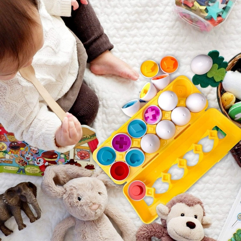 WOOPIE Montessori Ei sorteerspel – Match de Vorm en de Kleuren