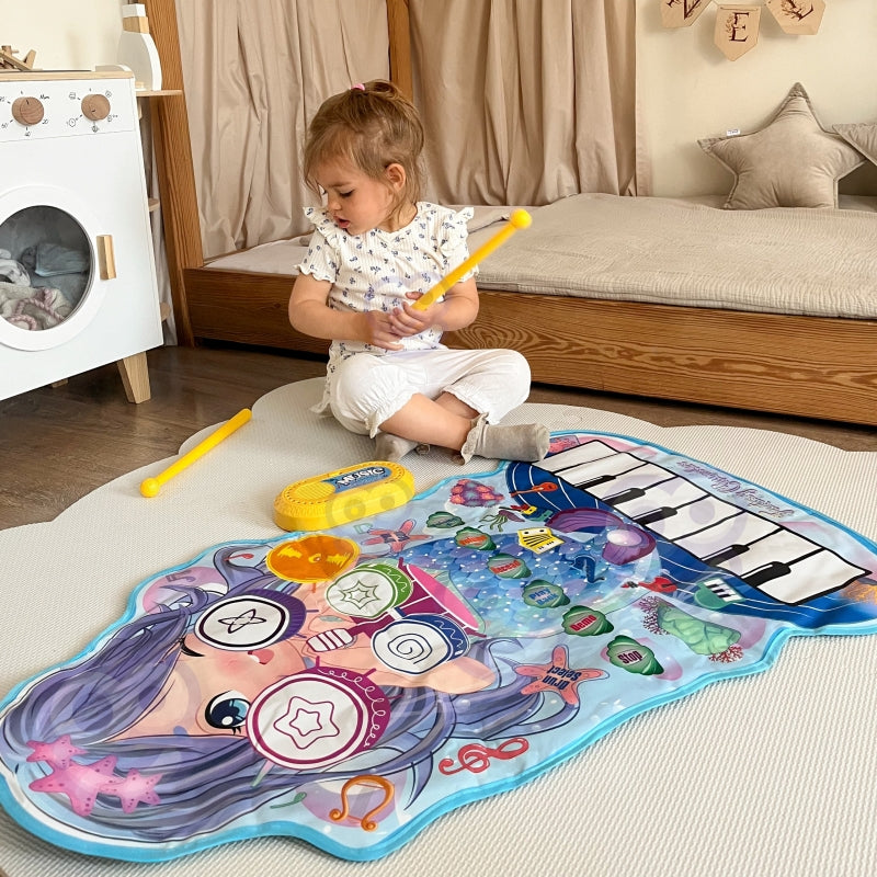 WOOPIE Spelegoed Muziekmat Zeemeermin met Interactieve Drum