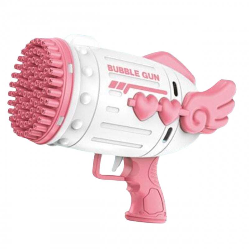 WOOPIE Bubble Gun, Bellenblaasmachine pistool met 91 Openingen, Roze