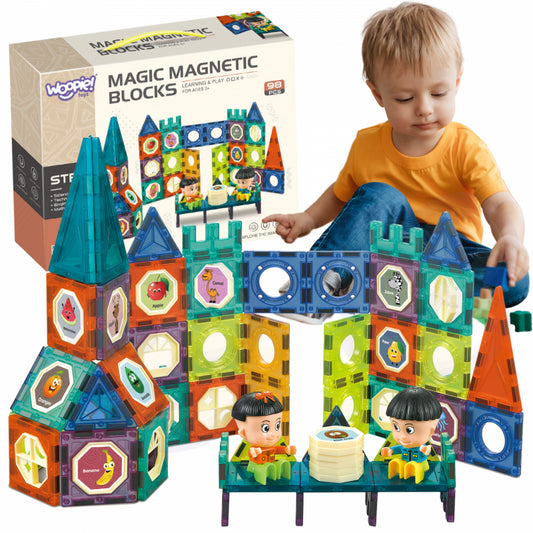 WOOPIE Magnetische Bouwblokken Kasteel 98 stuks