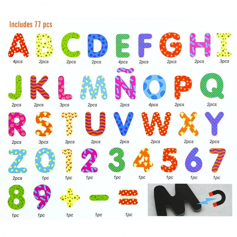 VIGA Houten Magnetisch Set Letters en Cijfers