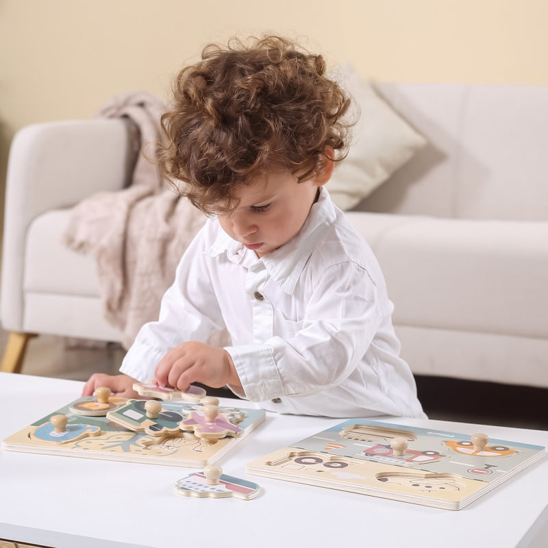 VIGA Houten Dieren Puzzel met Pinnen