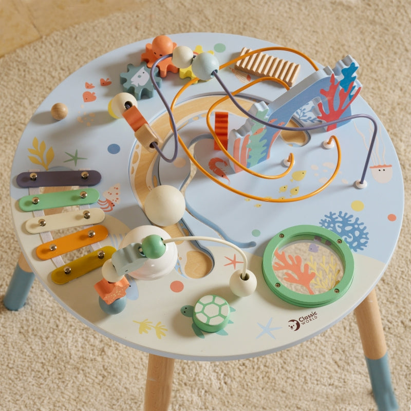 CLASSIC WORLD Houten Activiteitentafel "Sea Life" Thema met geluid
