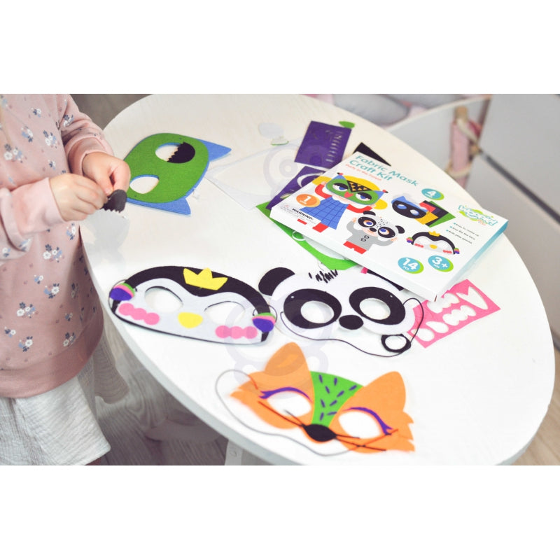 WOOPIE ART&FUN Creatieve DIY Set maskers - Maak je eigen maskers - 4 stuks