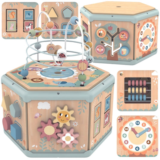 TOOKY TOY Interactieve houten zeshoekige Speelgoed doos