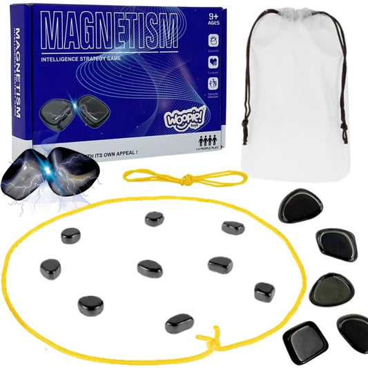 WOOPIE Magnetische schaakspel met Stenen 27 stuks - Touwspel