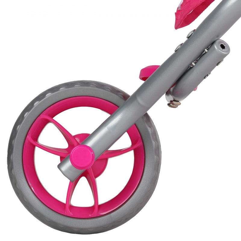 WOOPIE 3-wielige poppenwagen met hartjes - Roze