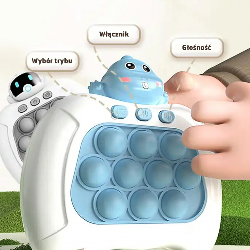 WOOPIE Fidget POP IT - Elektronisch spel -Anti-stress - Behendigheidsspel - Blauwe Dinosaurus