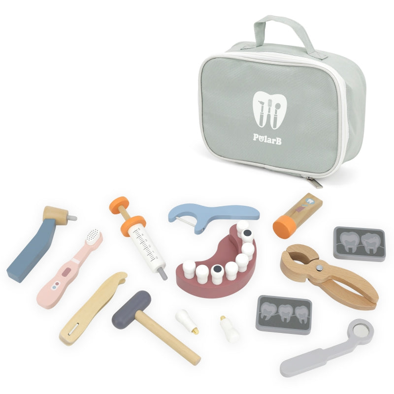 VIGA PolarB Houten Tandarts Set met Tas