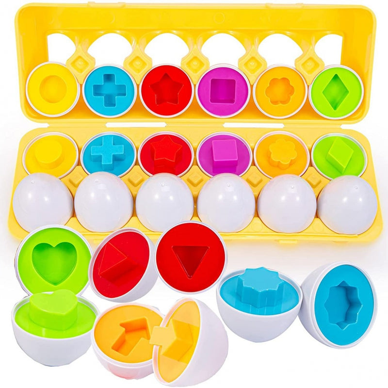 WOOPIE Montessori Ei sorteerspel – Match de Vorm en de Kleuren