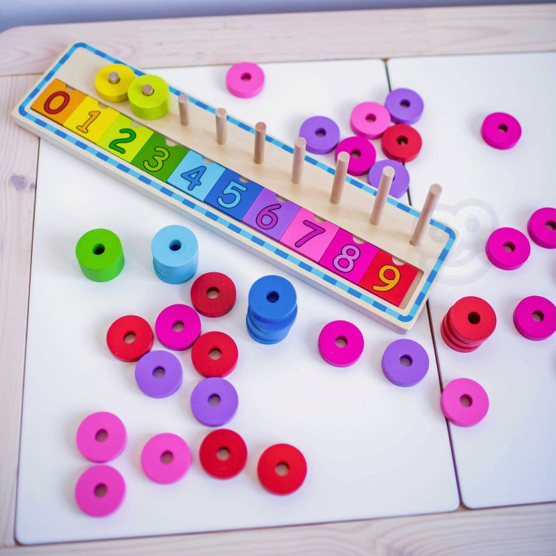 WOOPIE GREEN Tel- en Kleurenpuzzel Montessori – 56 stuks