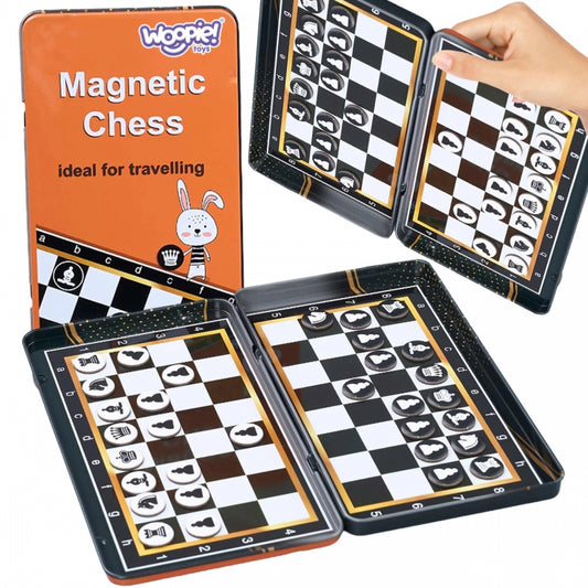 WOOPIE IQ Magnetisch Schaak- en Damspel 2-in-1 Reisbordspel