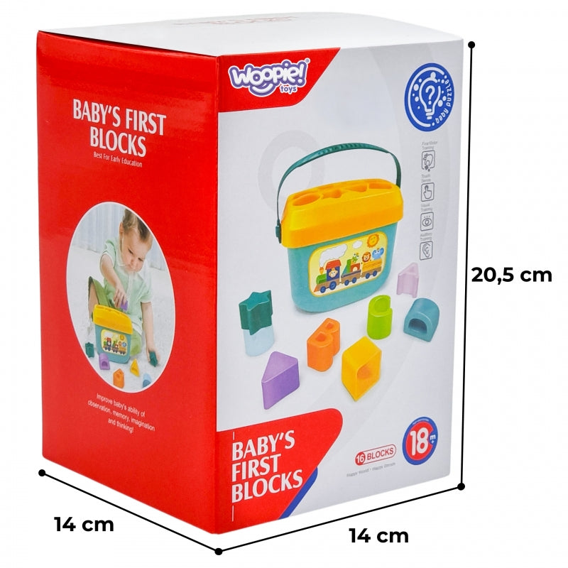 WOOPIE BABY 2-in-1 sorteerkoffer + leren van alfabet en vormen voor Baby's