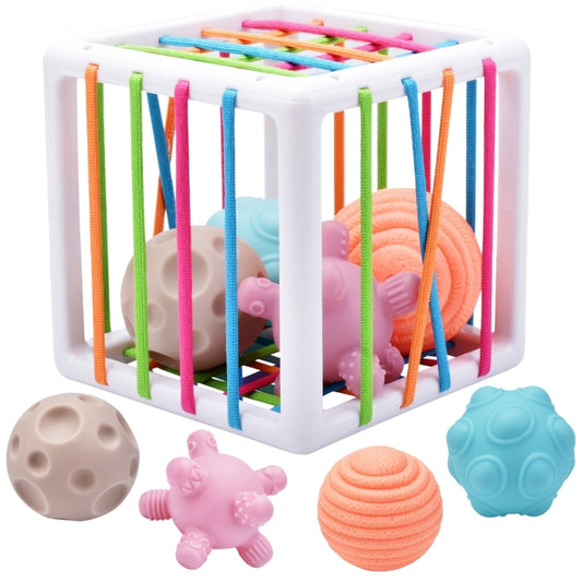 WOOPIE BABY Flexibele Sensorische sorteer Kubus - Verrassende Vormen - 5 stuks