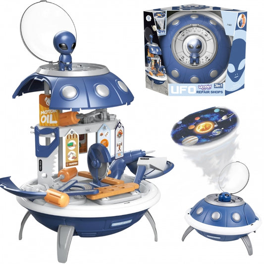 WOOPIE 3-in-1 Werkplaats Rugzak Projector UFO – 52 stuks