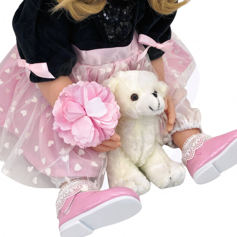 WOOPIE Vrouwelijk Realistische speelpop Pony Blond - Met Beweging & Geluid