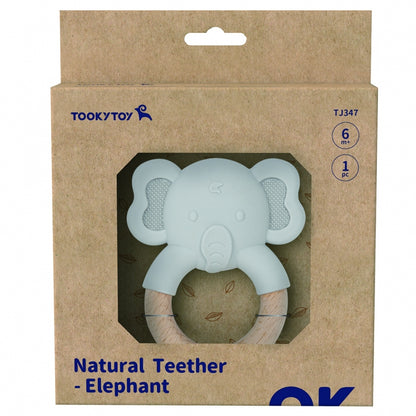 TOOKY TOY Houten Bijtring Olifant met Ring
