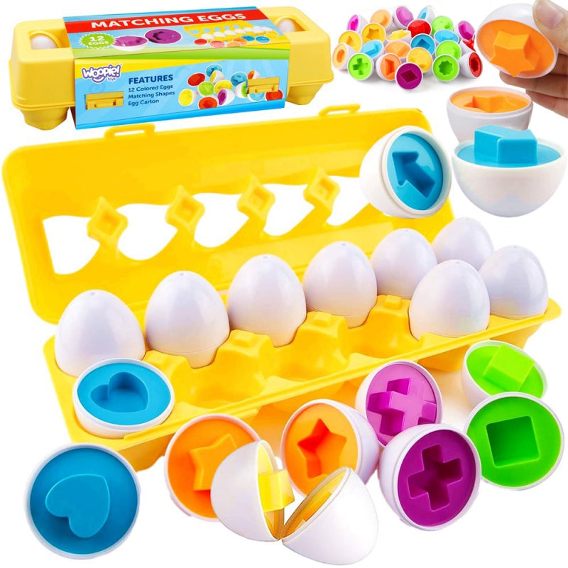 WOOPIE Montessori Ei sorteerspel – Match de Vorm en de Kleuren