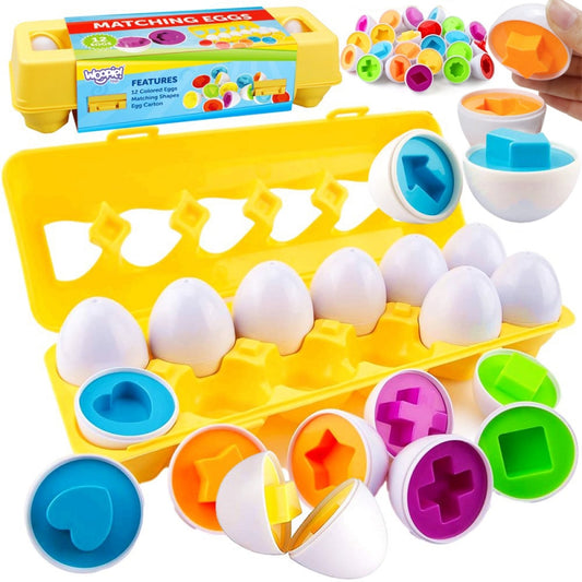 WOOPIE Montessori Ei sorteerspel – Match de Vorm en de Kleuren