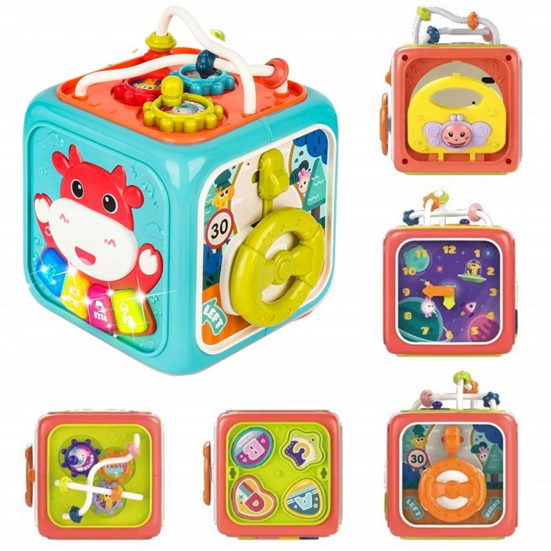 WOOPIE BABY 6-in-1 Interactief Sensorische Kubus -  Educatief en Montessori speelgoed