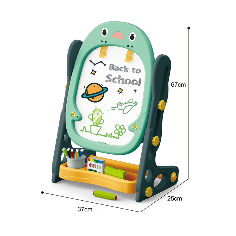 WOOPIE Dubbelzijdig Magnetisch Tekentablet voor Tekenen en Leren van Cijfers en Letters, 56 stuks